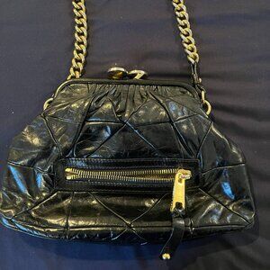 Patchwork Leather Little Stam Bag in Black
